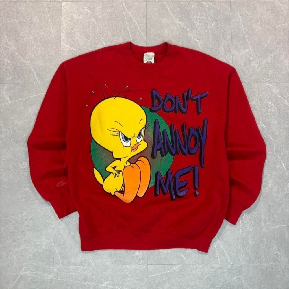 Looney Tunes‎ vintage 90s red and blue crewneck sweatshirt #LooneyTunes